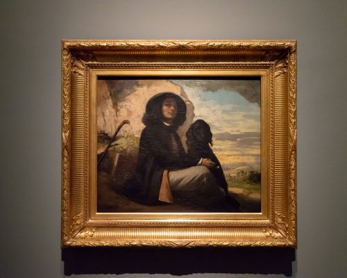 Autoritratto detto Courbet con il cane nero, 1842